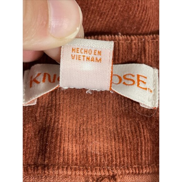 Knox Rose Corduroy Jeans Womens Size 10 Rustic Orange Wide Leg Stretch - Picture 11 of 16